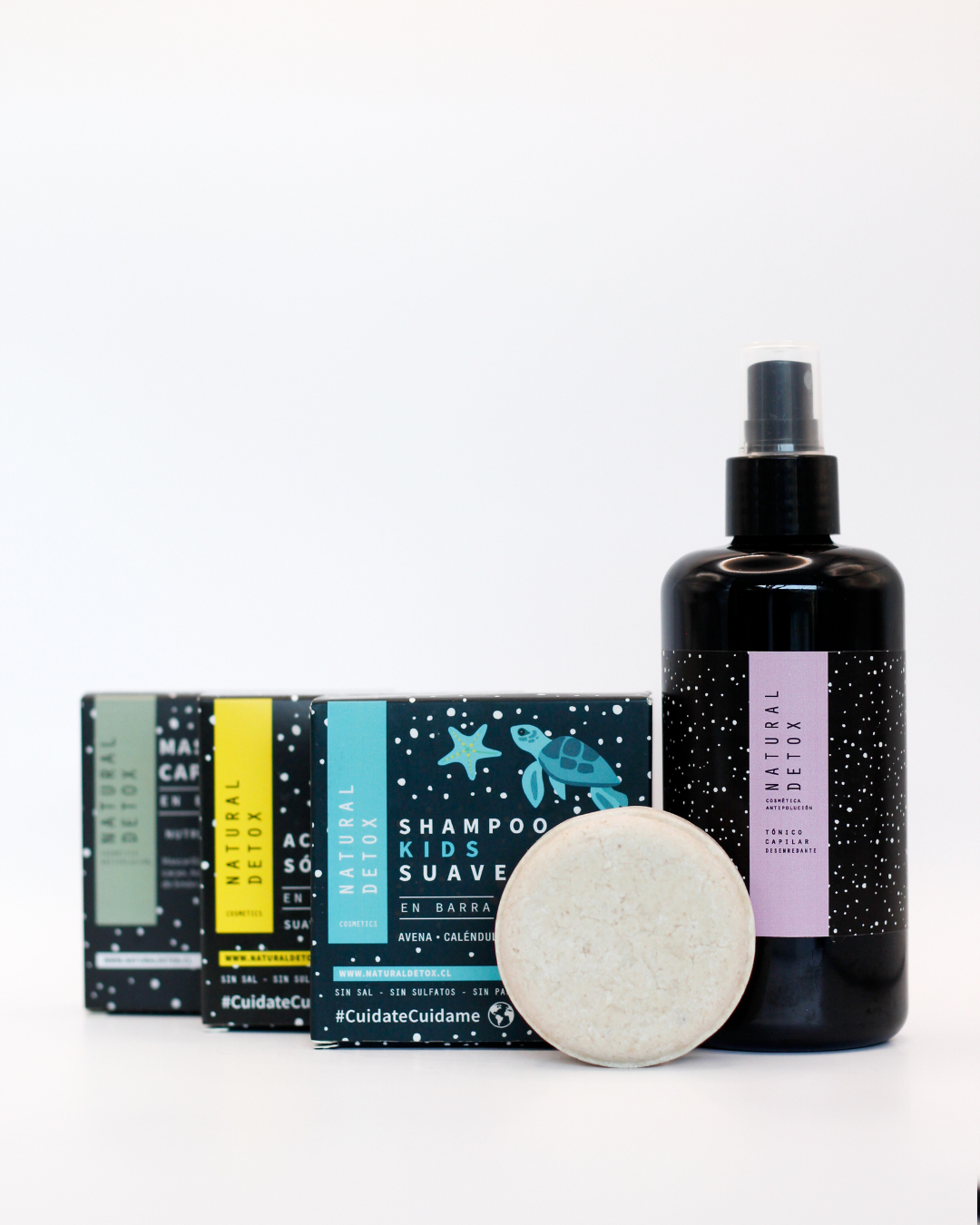 Rutina Kids Light completa: Shampoo Para Cueros Cabelludos Sensibles, Acondicionador y Mascarilla Hidratante 70gr + Tónico Desenredante 200 ml