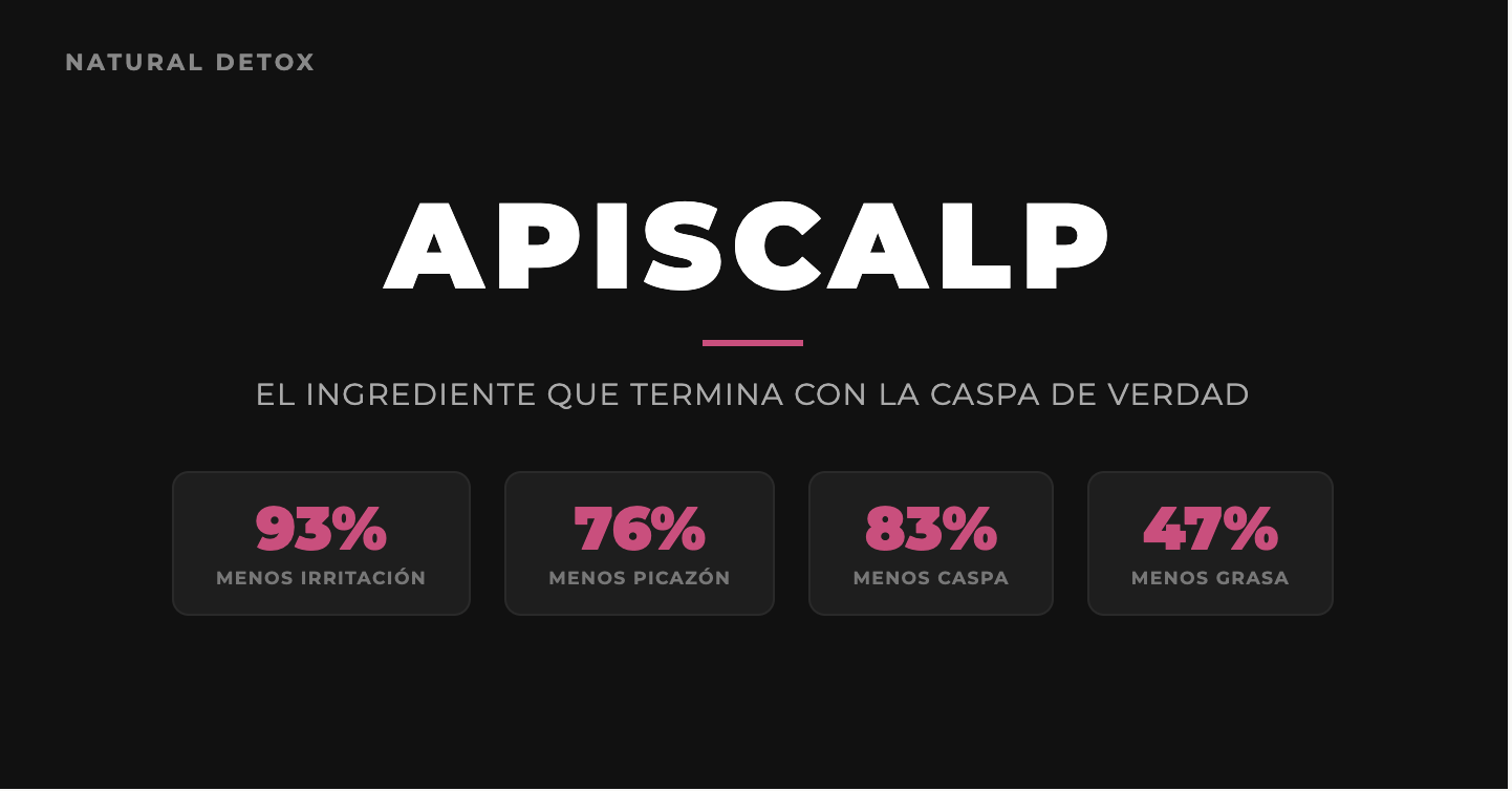 Apiscalp: el ingrediente que termina con la caspa de verdad