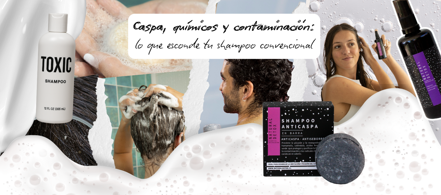 Caspa, químicos y contaminación: lo que esconde tu shampoo convencional