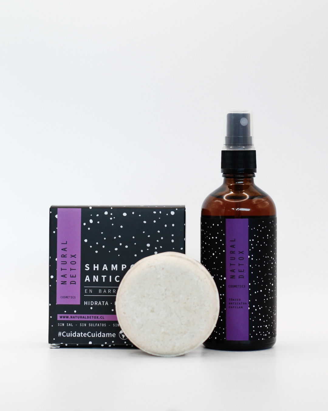Pack Anticaída | Shampoo en Barra y Tónico | -83% Caída y +68% Densidad