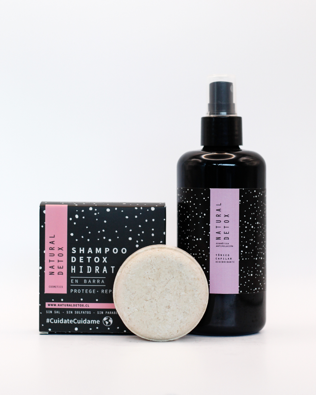 Rutina completa Antifrizz | Shampoo en barra + tónico desenredante antifrizz