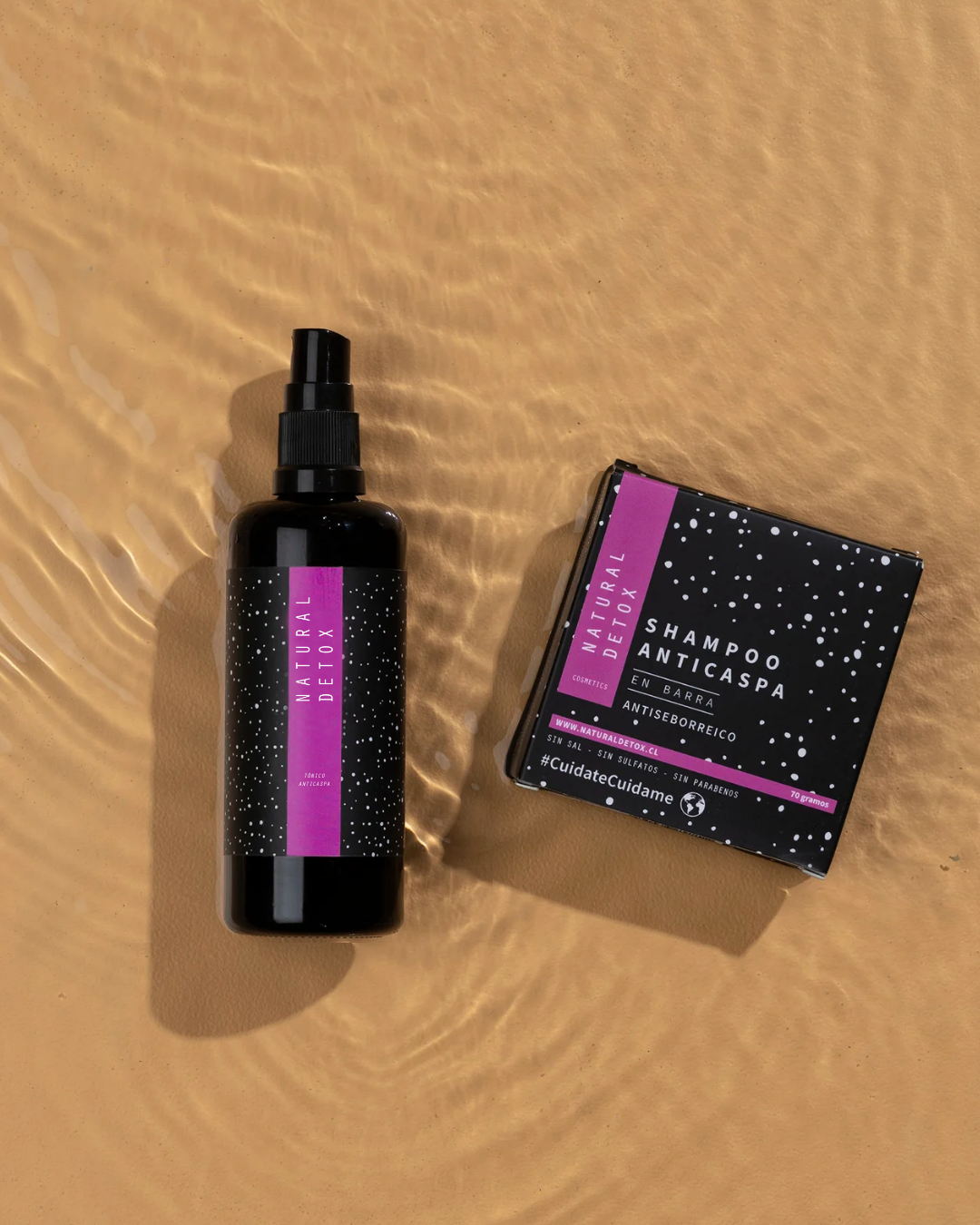 Pack Caspa Grasa: Shampoo en Barra + Tónico Anticaspa 100 ml | Para caspa, sebo y picazón.