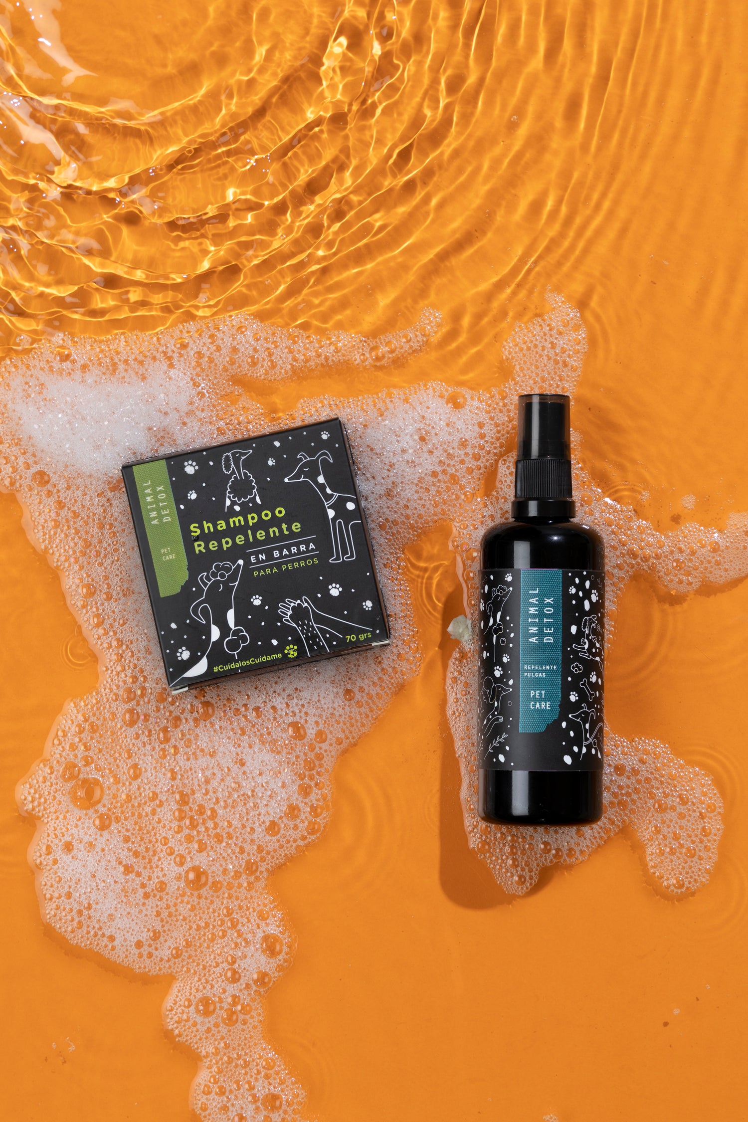 Rutina repelente natural para mascotas: shampoo + tónico antipulgas y garrapatas