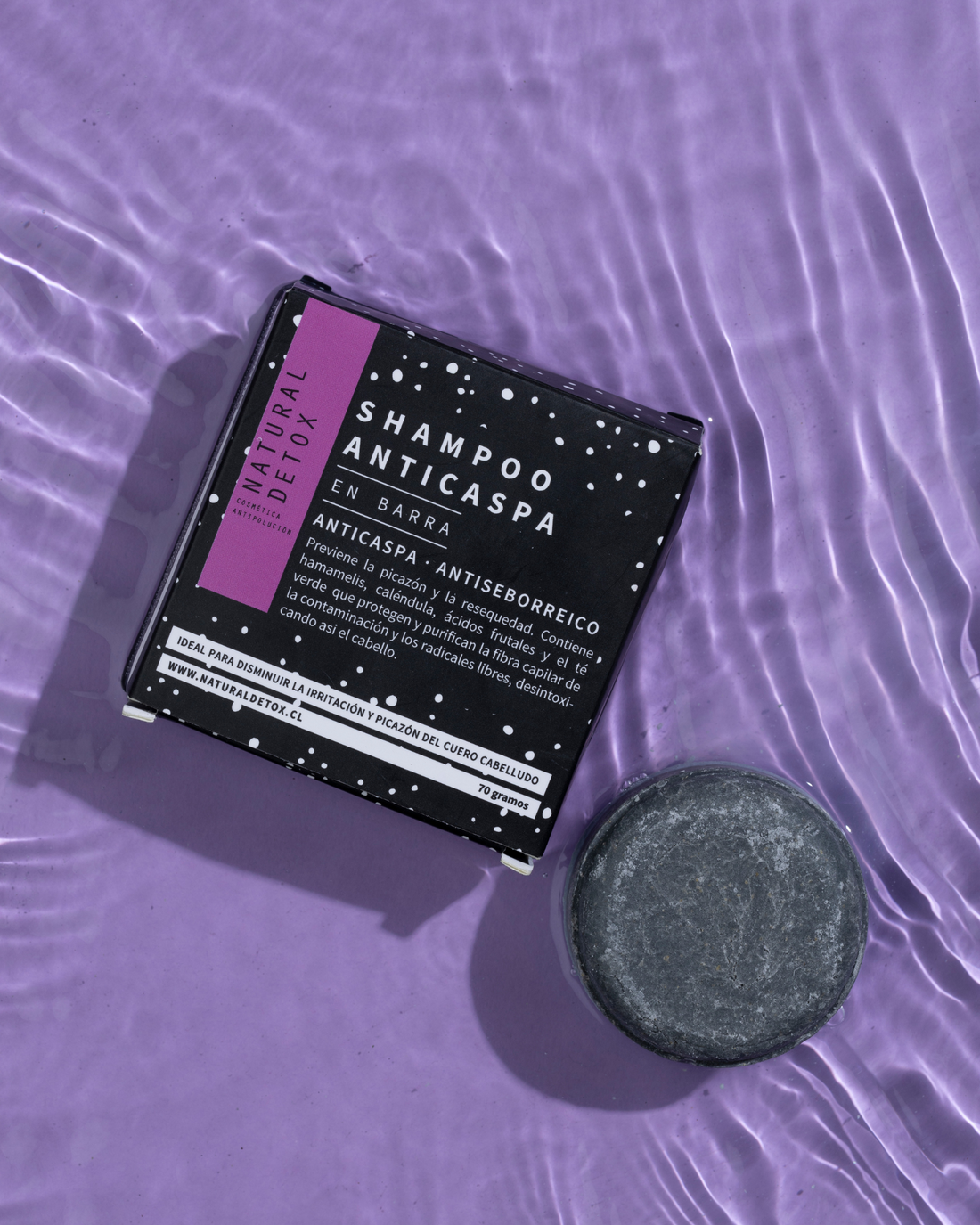 Shampoo Anticaspa en Barra para caspa grasa, picazón y equilibrio