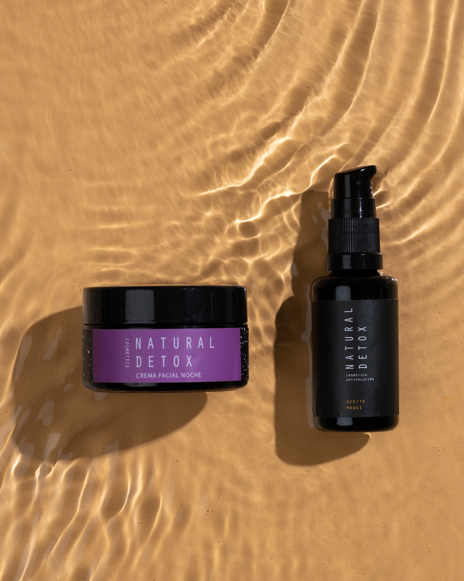 Rutina Facial de noche · Aceite de maqui + crema facial noche